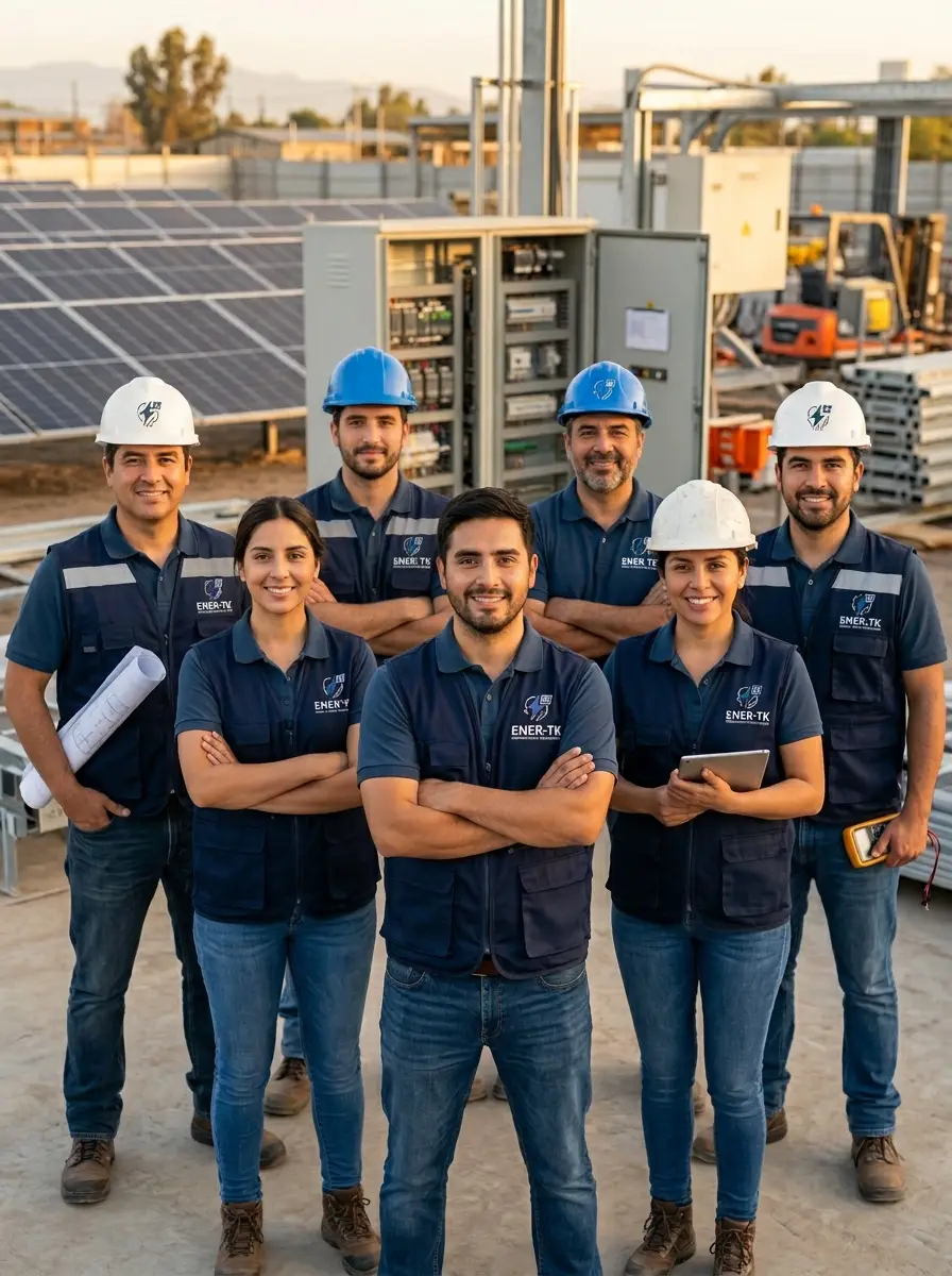 Equipo ENERTK en obra